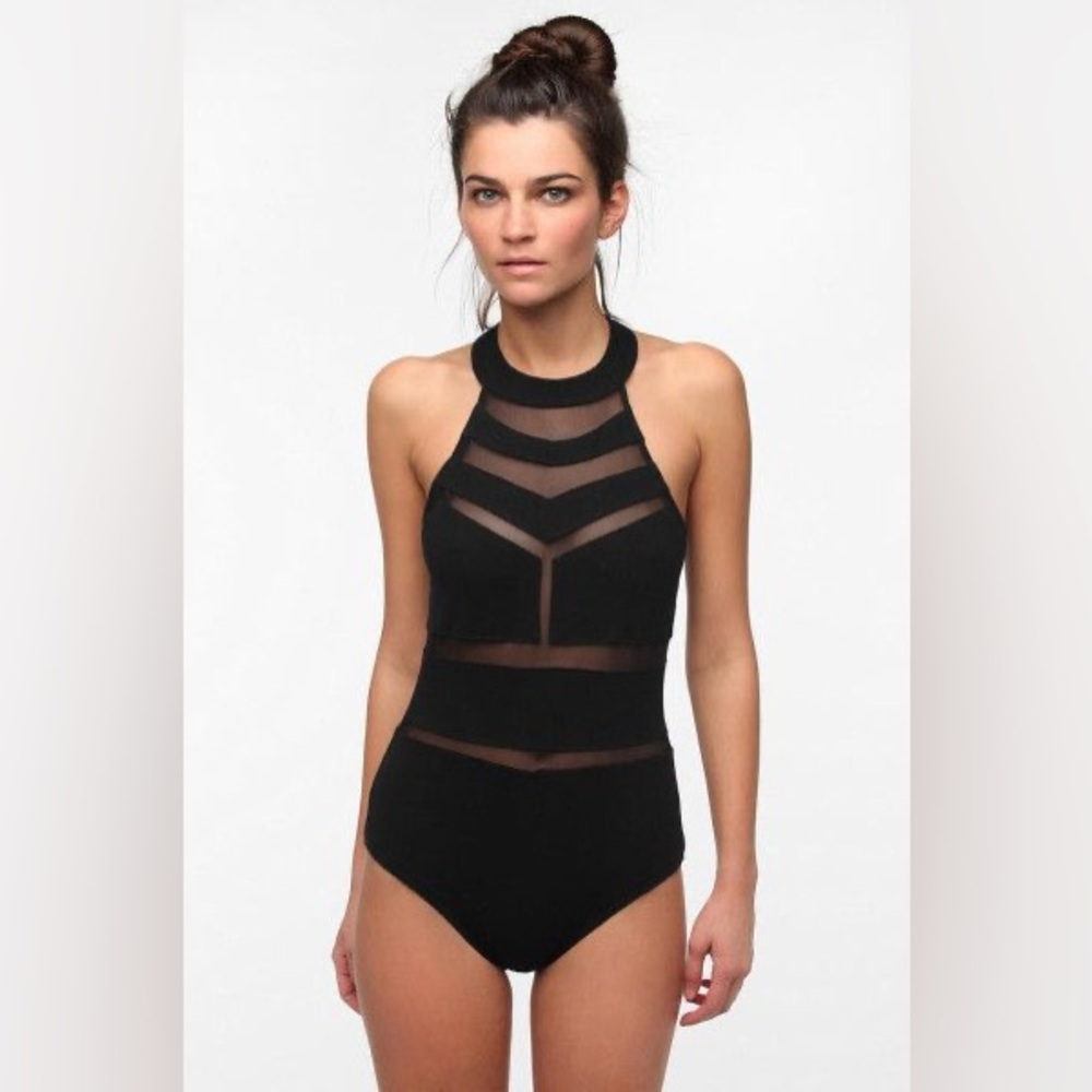 Sparkle & Fade Mesh Block bodysuit black - Picture 2 of 12